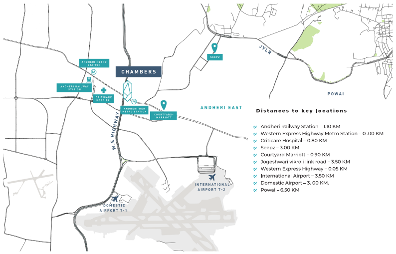 Location Plan - Chandak Chambers, Andheri East