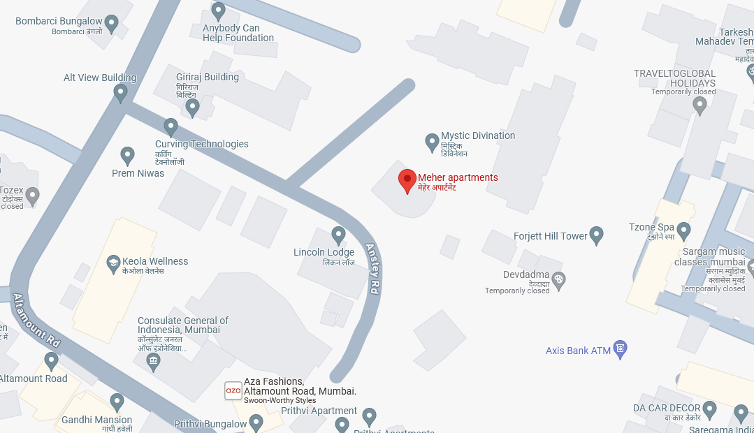 2 BHK Semi Furnished in Meher Apartment , Altamount Road