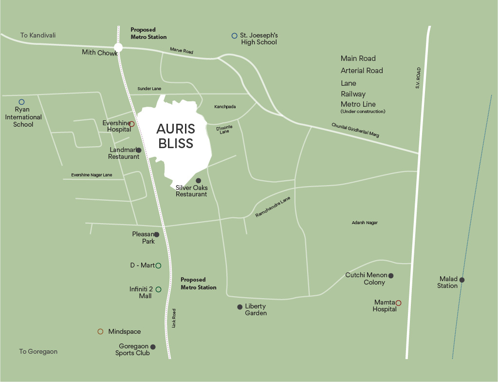 2 BHK Flats for Sale in Auris Bliss, Malad West