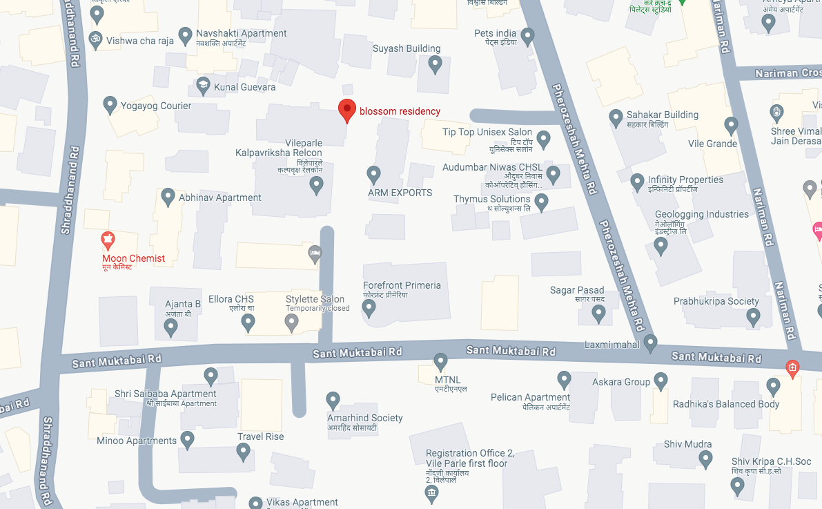 2 BHK Flats on Rent in Blossom Residency, Vile Parle East