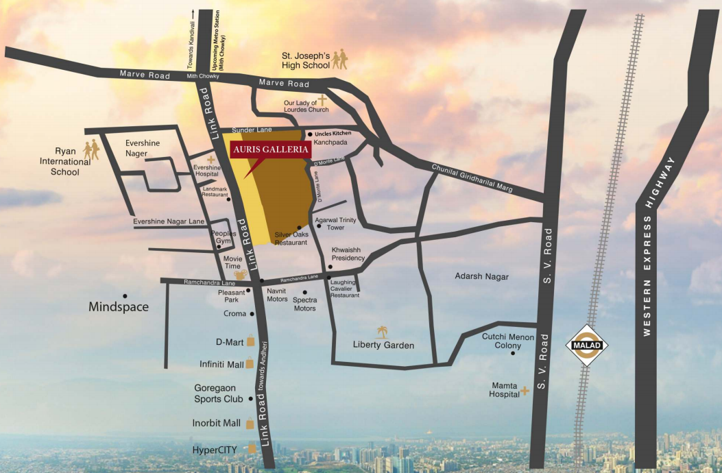 Office Space Offices on Rent in Auris Galleria, Malad West