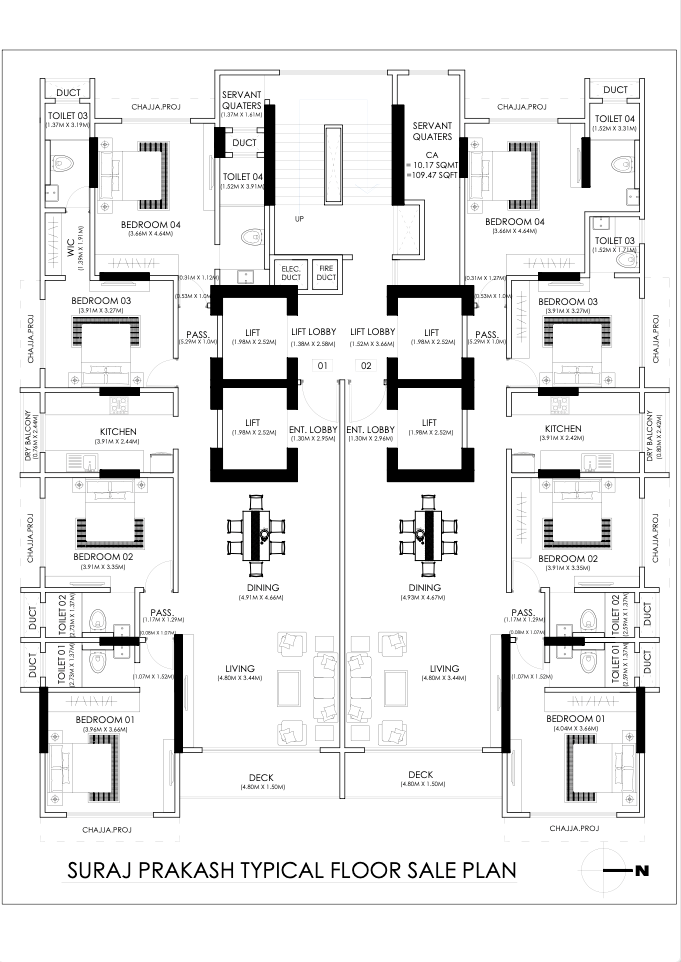 4 BHK Flats for Sale in K Mordani Celyn, Khar West