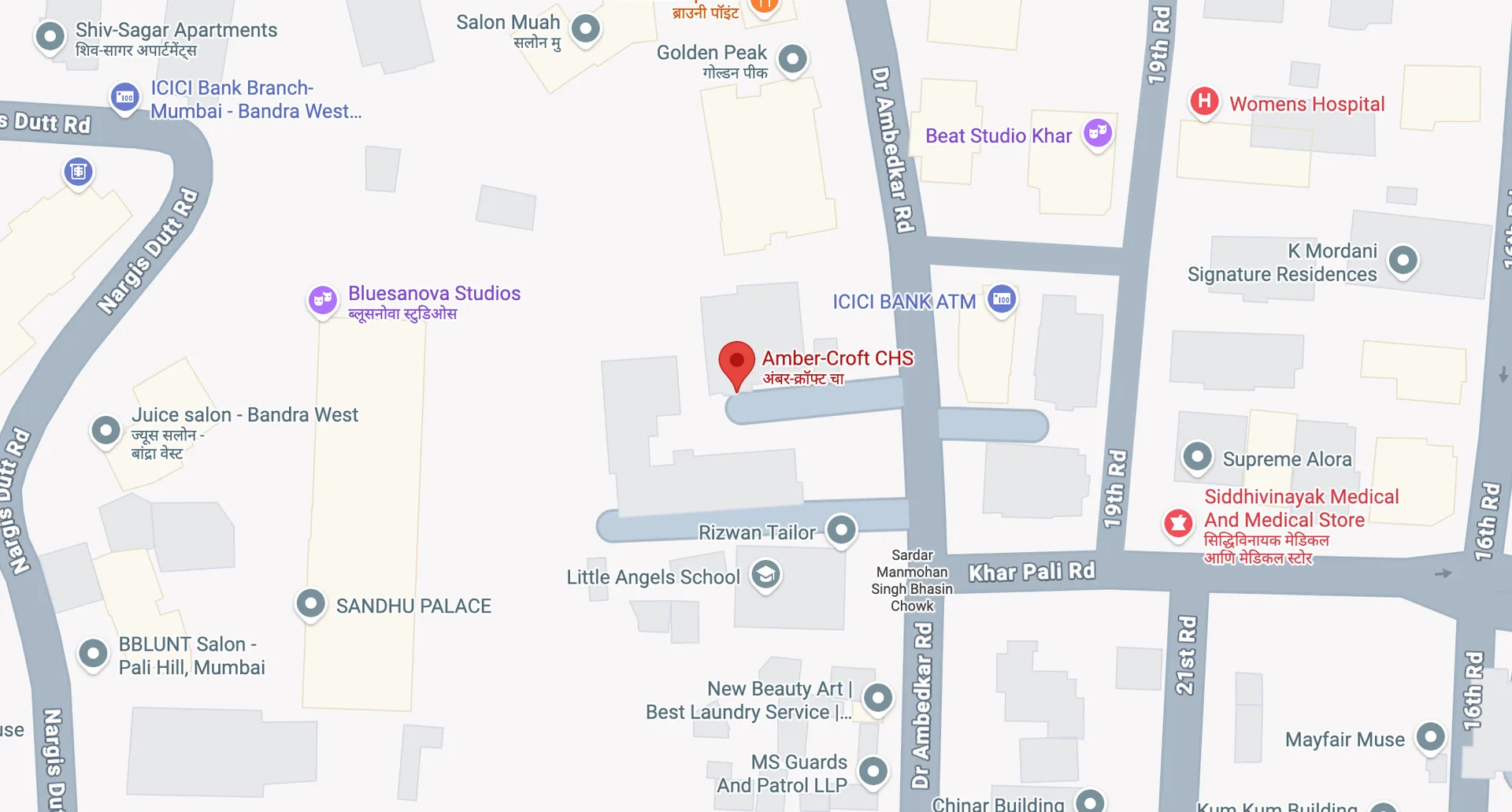 3 BHK Amber Croft CHS, Khar West — for Rent
