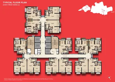 1 BHK Dosti Greater Thane, Thane West — for Sale — photo 3 thumbnail