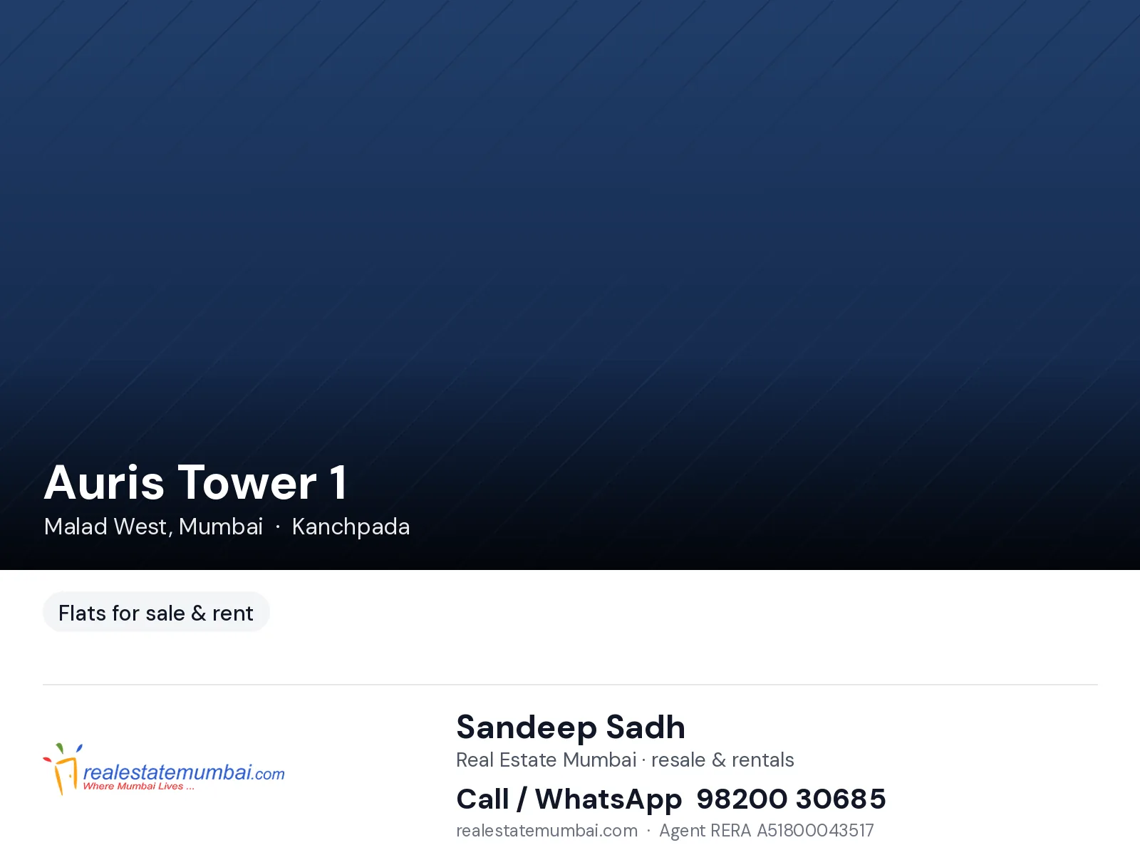 Auris Tower 1, Malad West