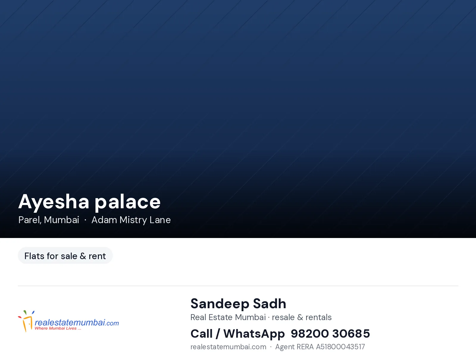 Ayesha palace, Parel