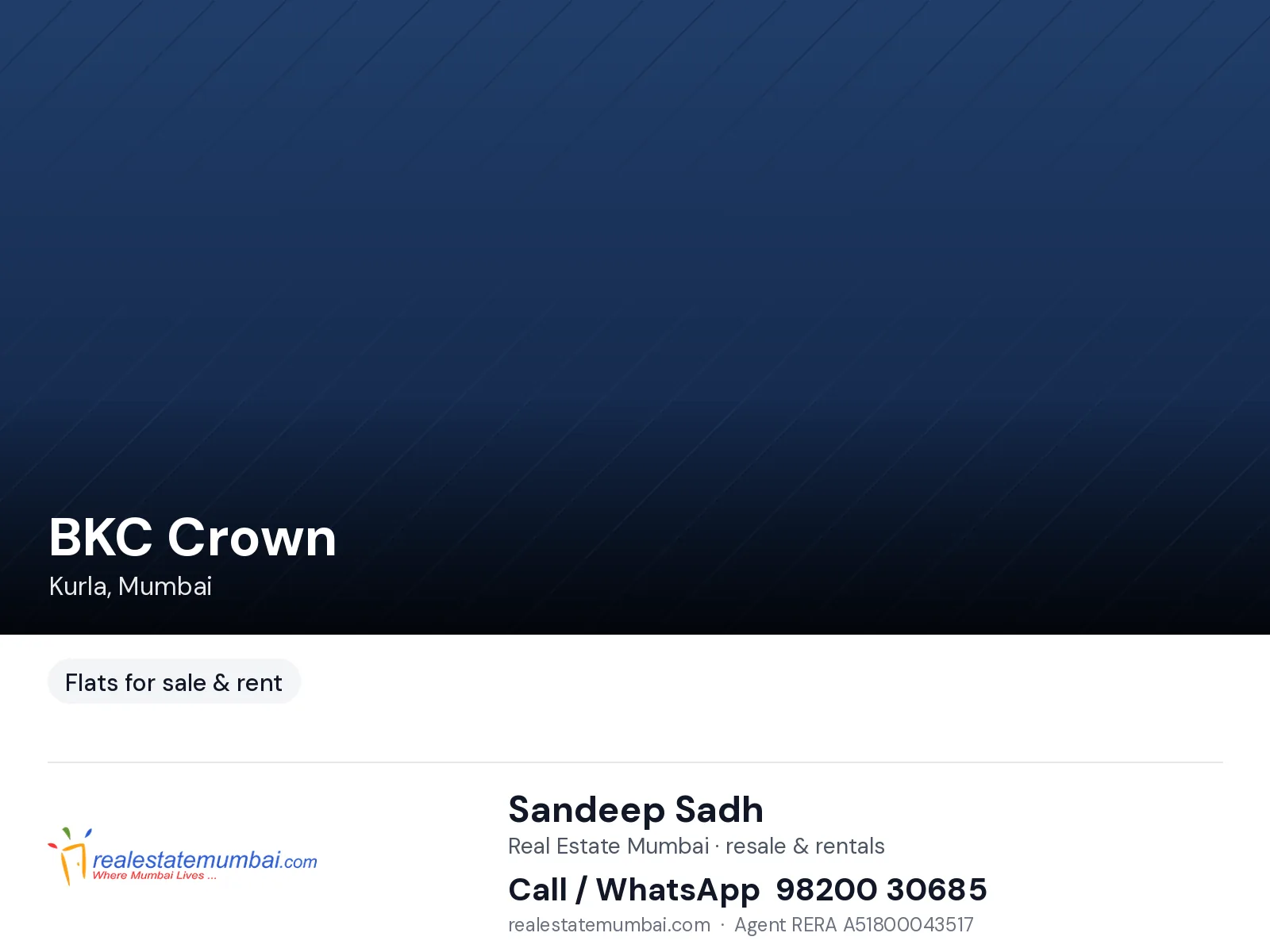 1 BHK BKC Crown, Kurla — for Rent