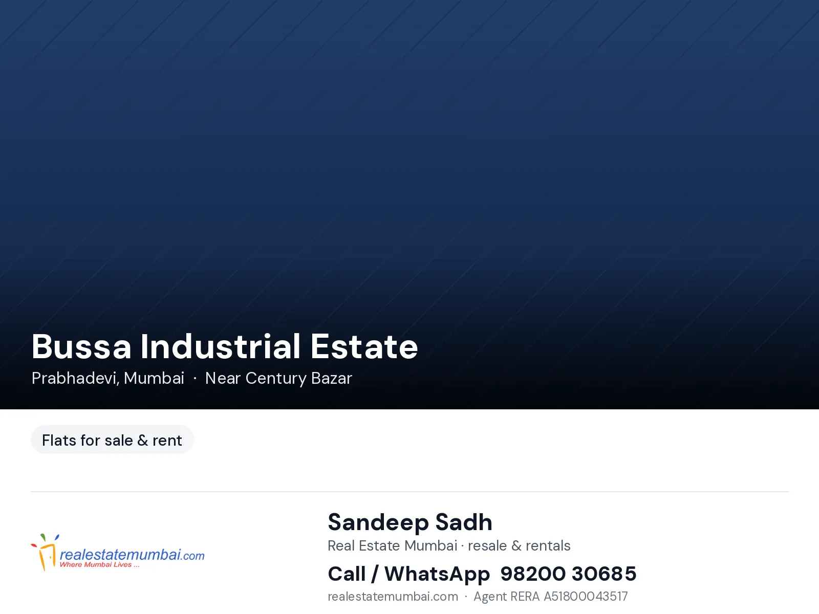 Office Bussa Industrial Estate, Prabhadevi — for Rent