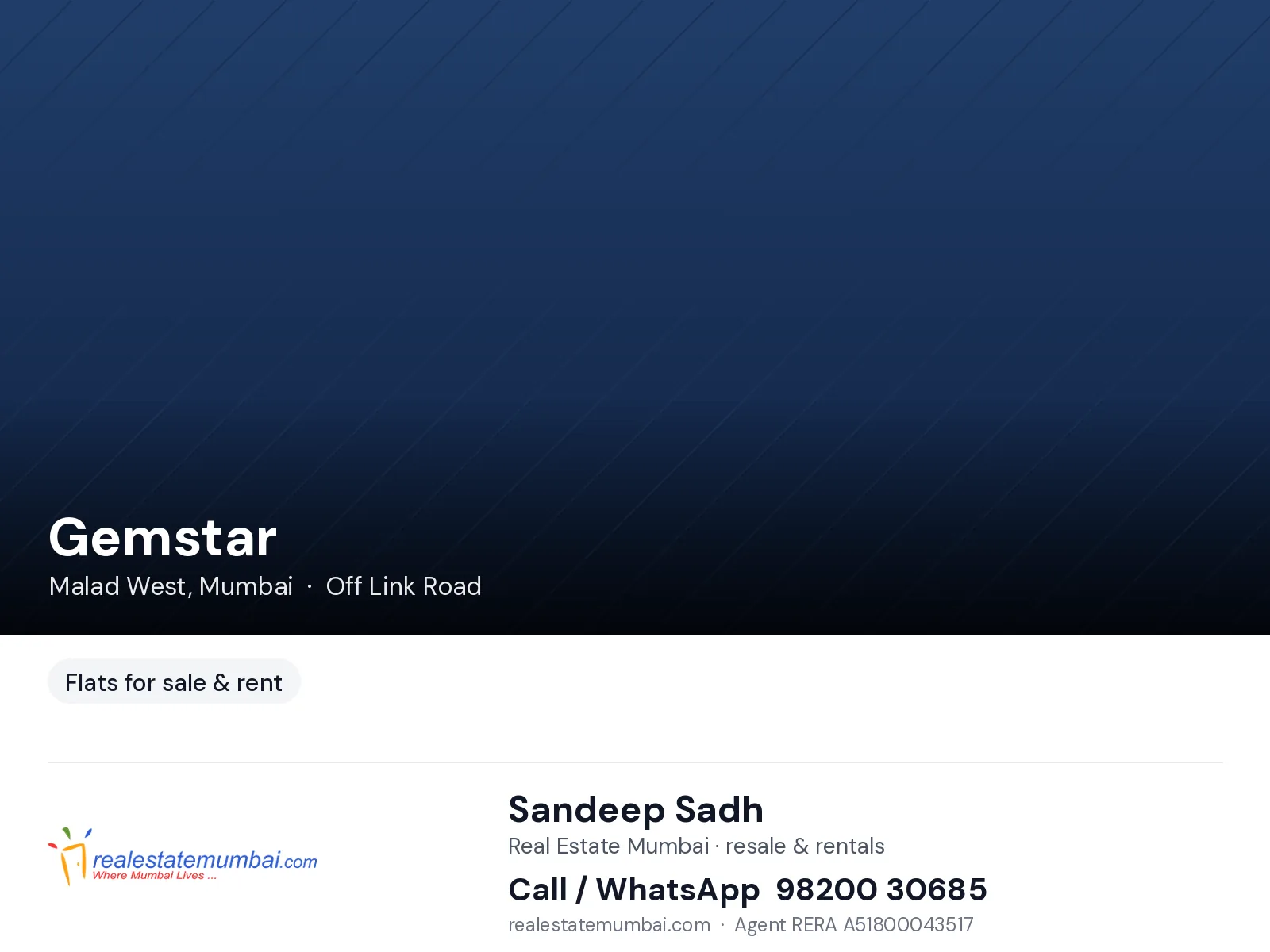 Office Gemstar, Malad West — for Rent