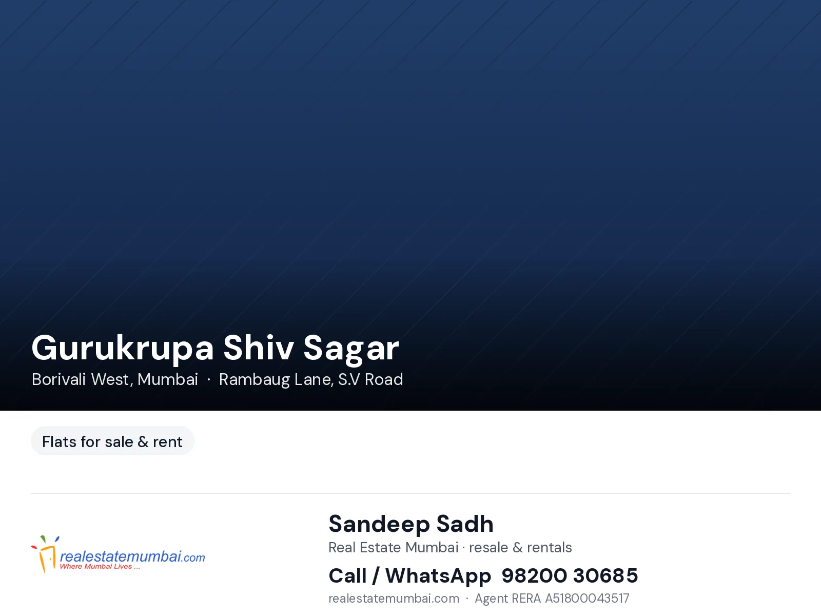 Gurukrupa Shiv Sagar, Borivali West