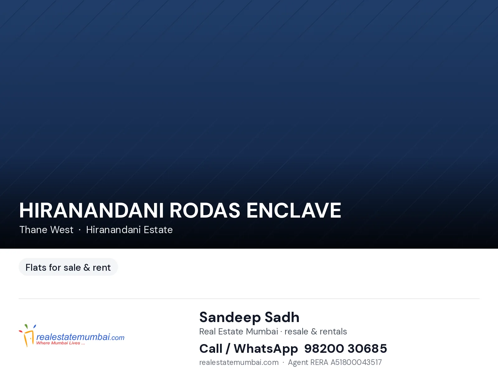 HIRANANDANI RODAS ENCLAVE, Thane West