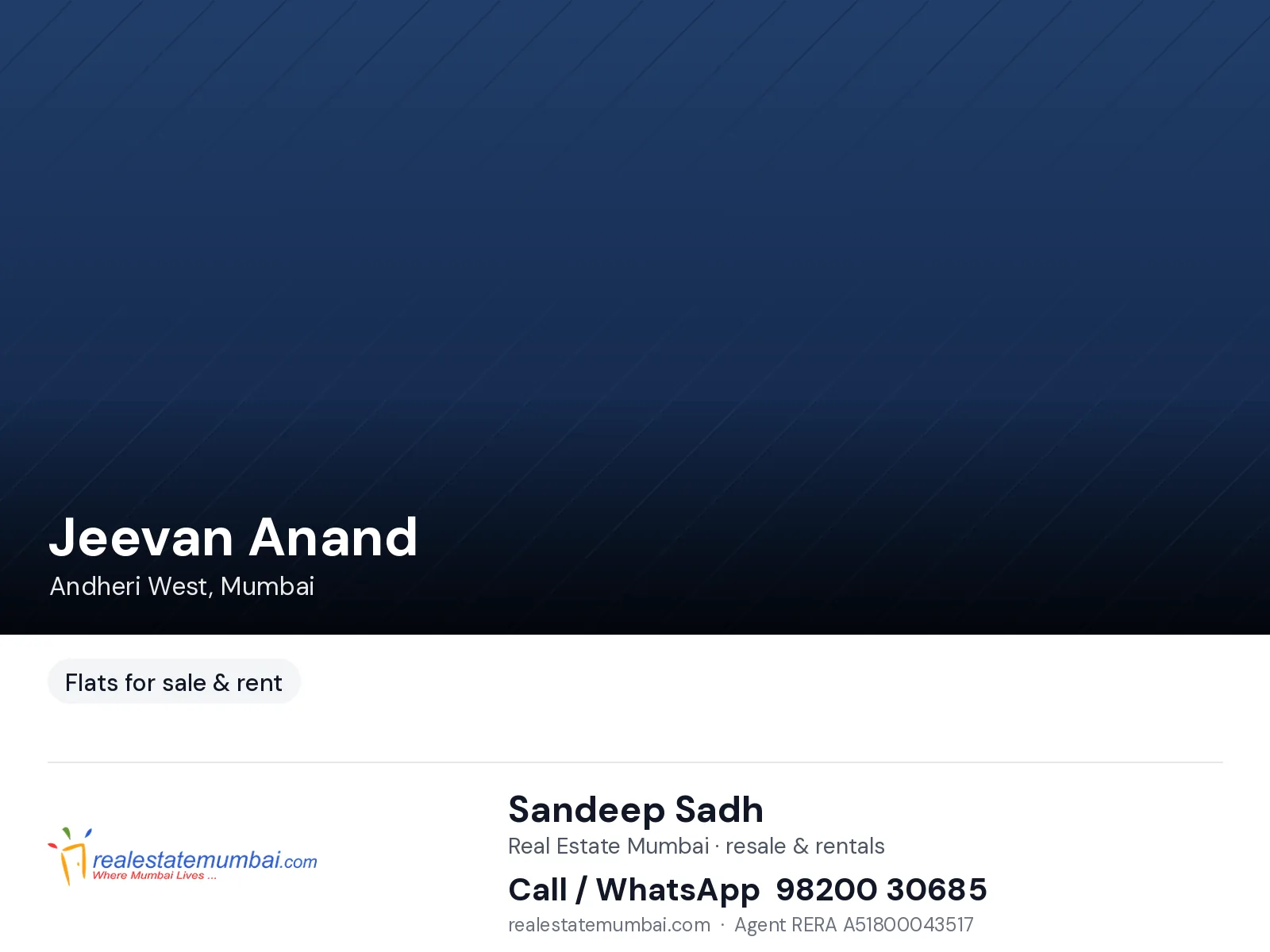 3 BHK Jeevan Anand, Andheri West — for Rent