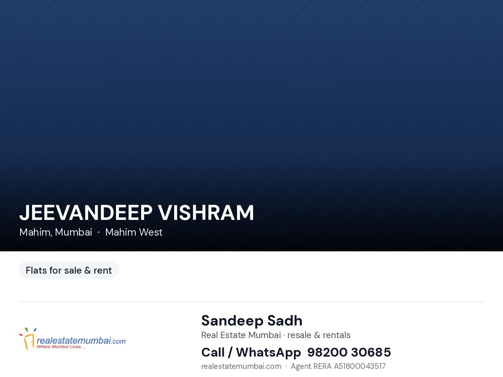JEEVANDEEP VISHRAM, Mahim