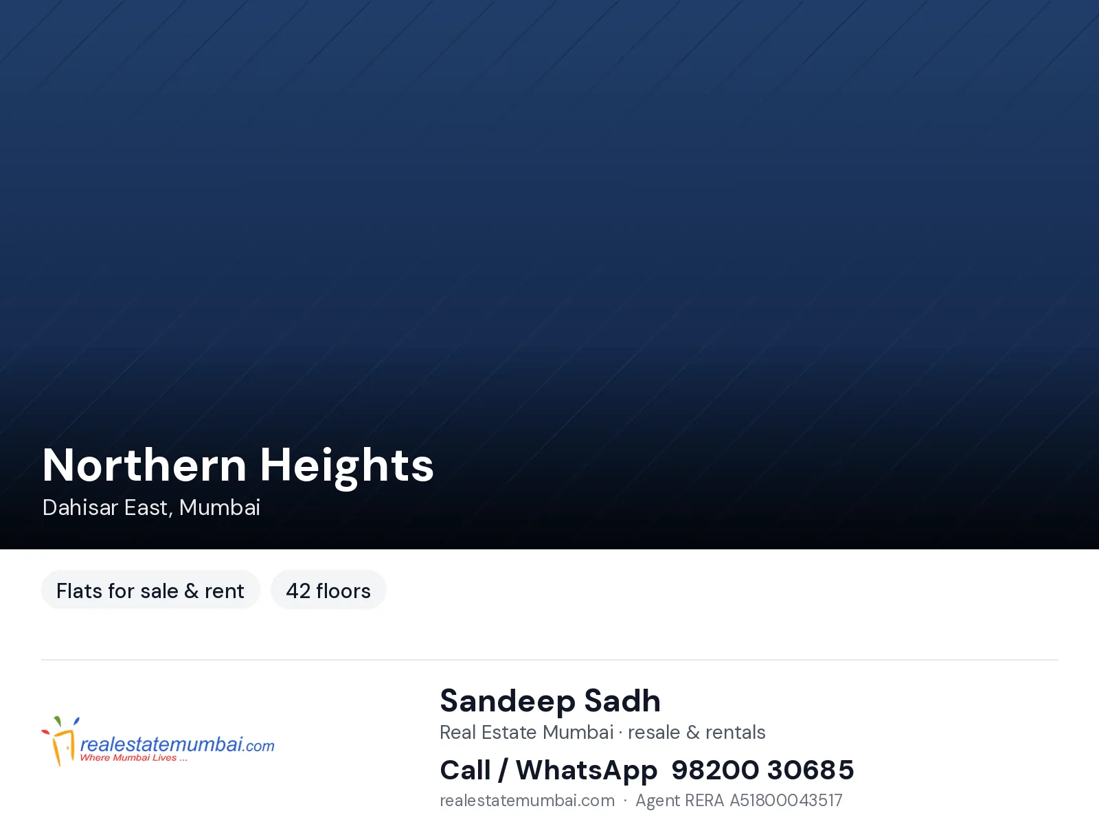 2 BHK Northern Heights, Dahisar East — for Sale