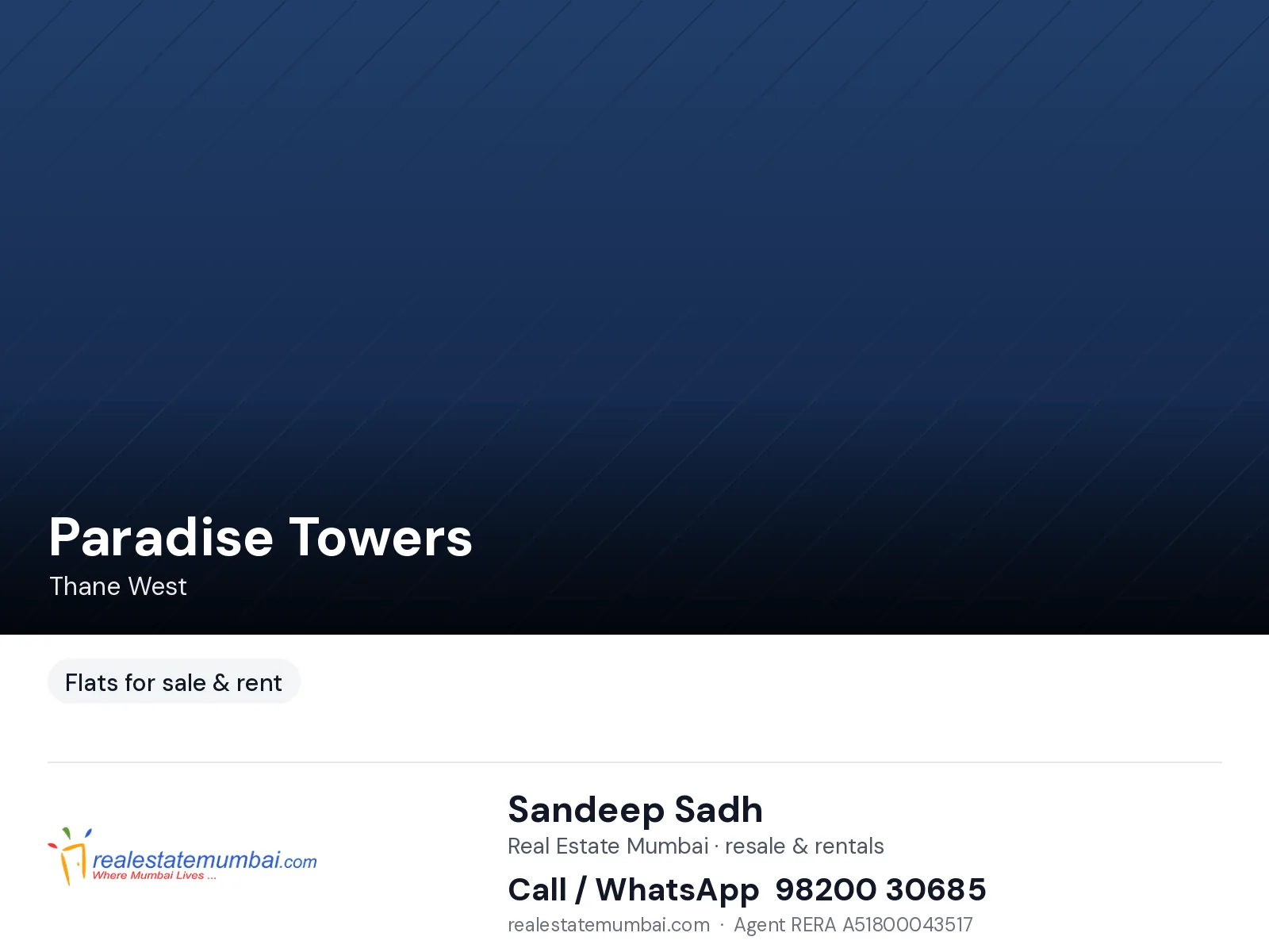 Office Paradise Towers, Thane West — for Rent