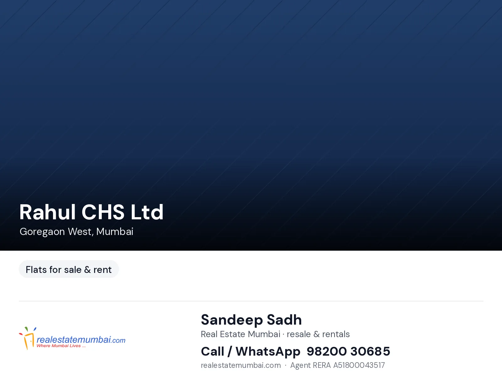 Rahul CHS Ltd, Goregaon West