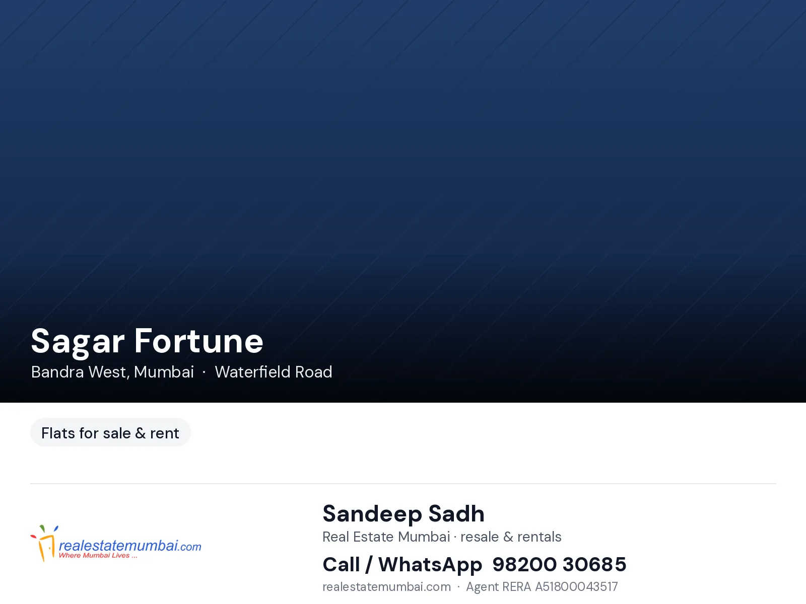 Office Sagar Fortune, Bandra West — for Sale
