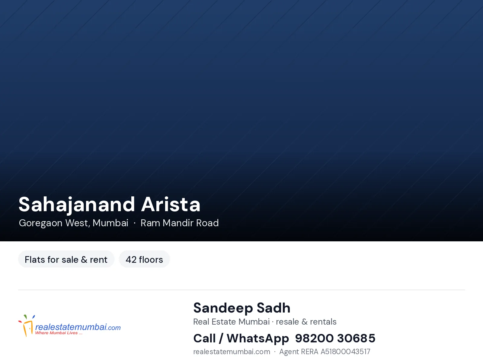 Sahajanand Arista, Goregaon West