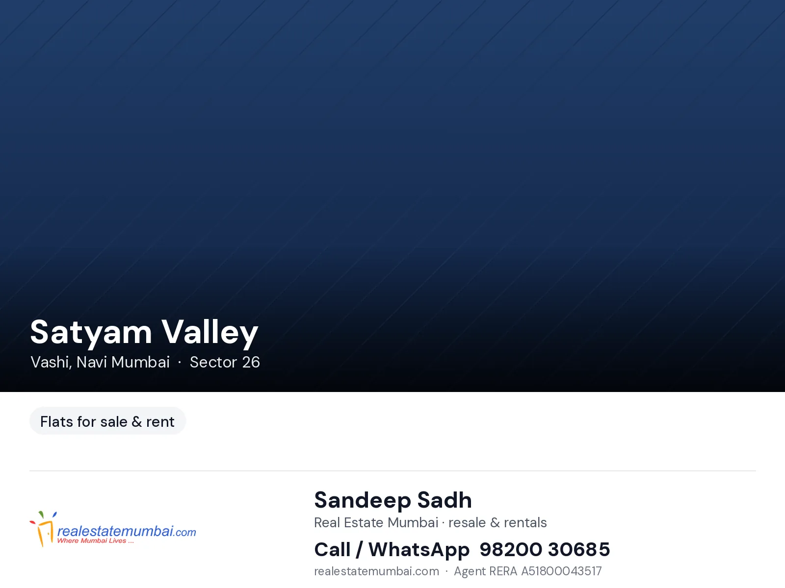 4 BHK Satyam Valley, Vashi — for Sale
