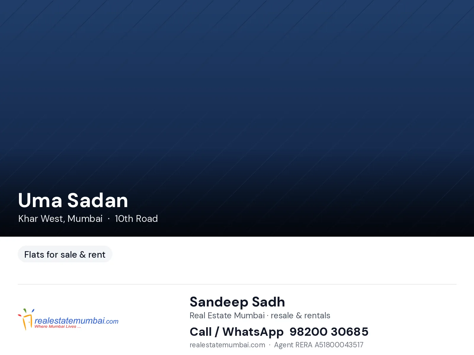 Uma Sadan, Khar West