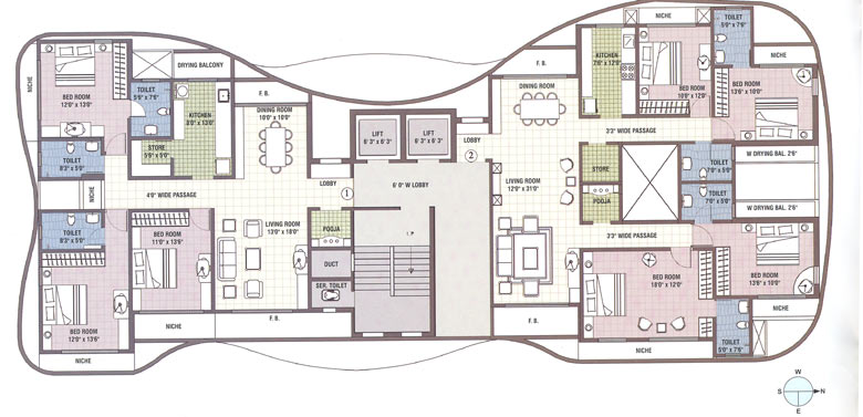1022 Oth Floor Plan - Castlerock, Mulund East
