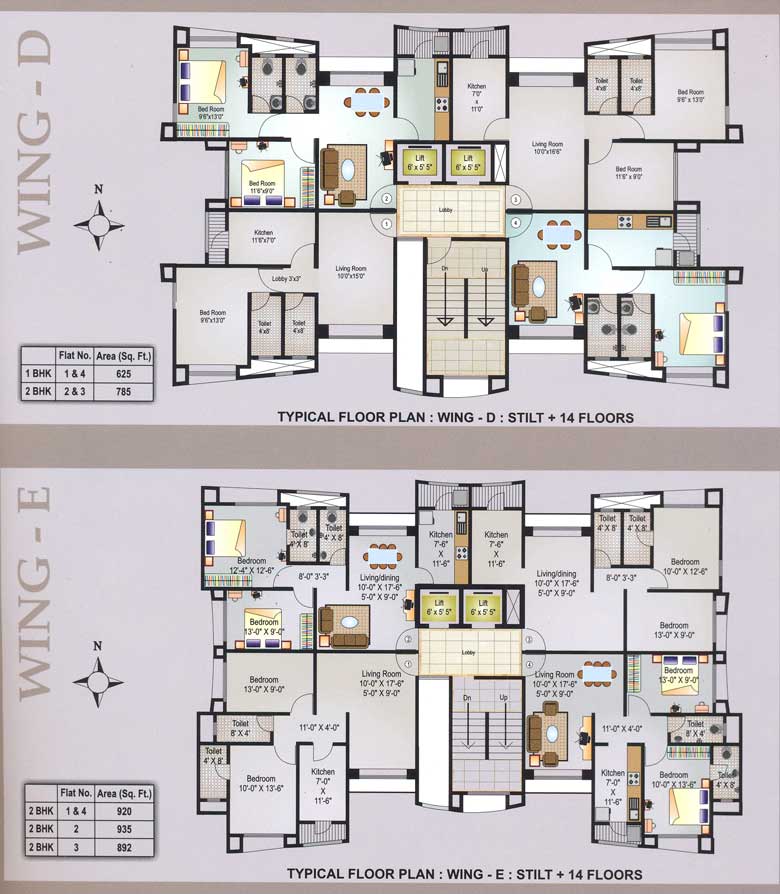 1041 Oth Floor Plan D And E Wing - Sai Radha Complex, Bhandup