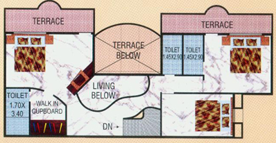 1161 Oth Penthouse Plan - Silicon Towers, Vashi