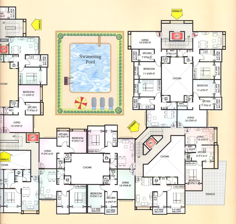 1201 Oth Floor Plan - Seawoods, Vashi
