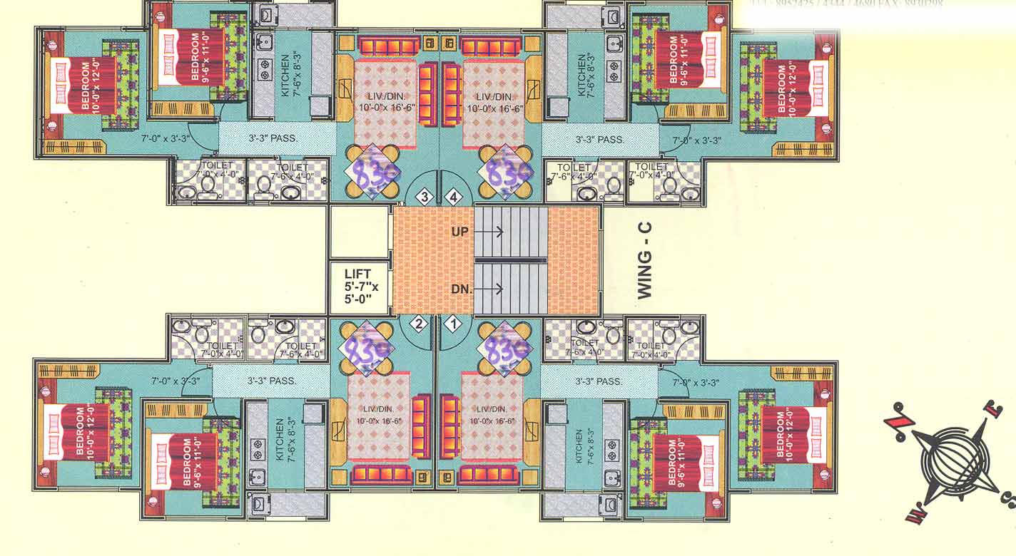 1239 Oth Wng C Floor Plan - Narayan Heritage Chs Ltd, Dahisar West