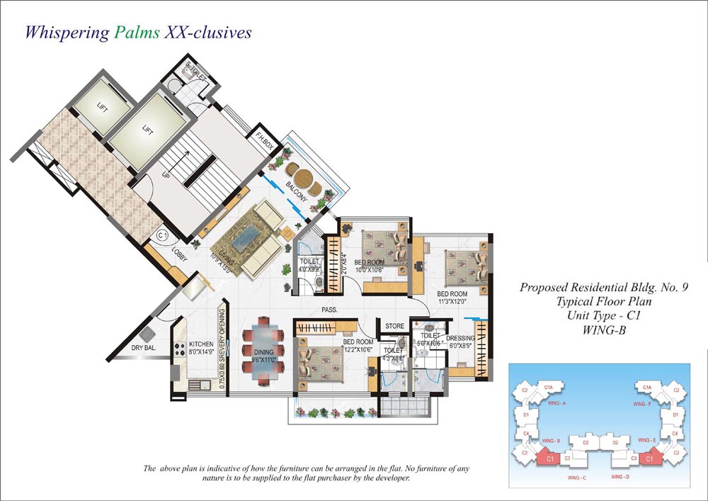 1291 Oth Floor Plan I - Whispering Palms Exclusive, Kandivali East