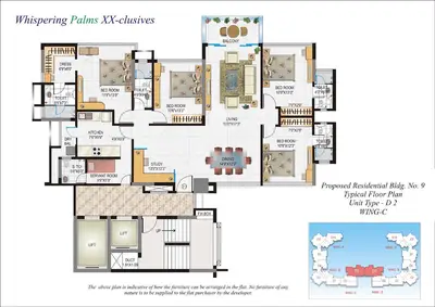 3.5 BHK Whispering Palms Exclusive, Kandivali East — for Rent — photo 7 thumbnail