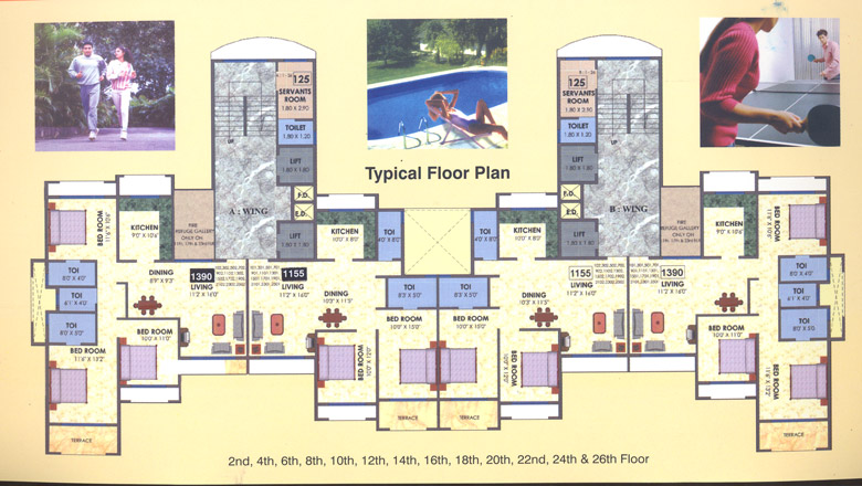 1344 Oth Even Floor Plan - Sai Pride, Vashi