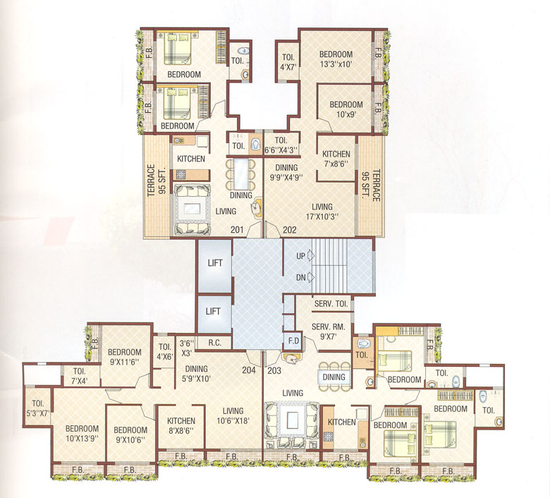 3 BHK Bhoomi Tower, Kharghar — for Rent