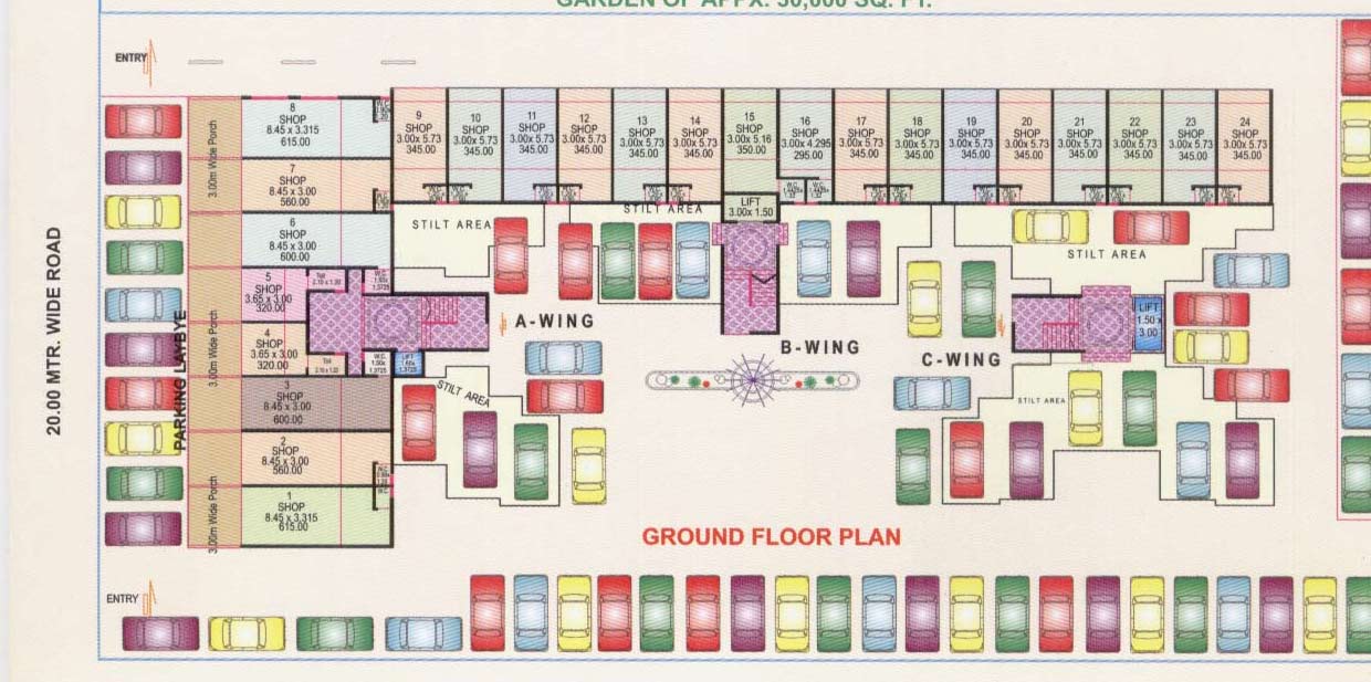1535 Oth Parking Plan - Ev Regency, Vashi