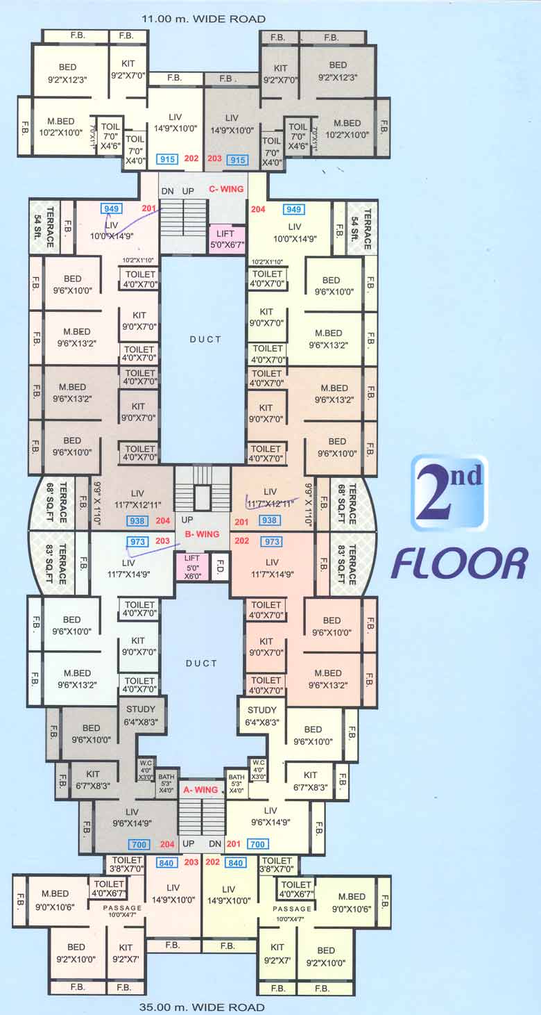 1627 Oth 2Nd Floor Plan - Shubharambh, Kharghar