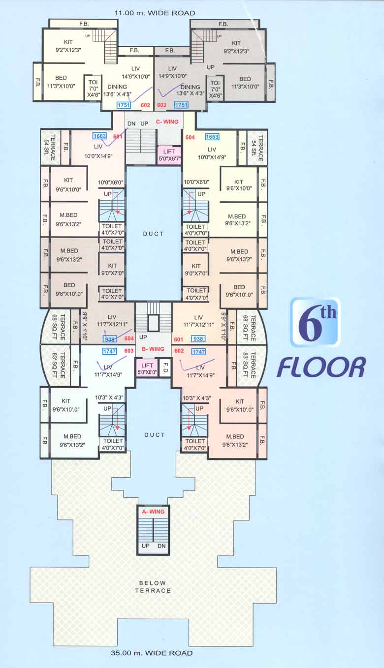 1627 Oth 6Th Floor Plan - Shubharambh, Kharghar