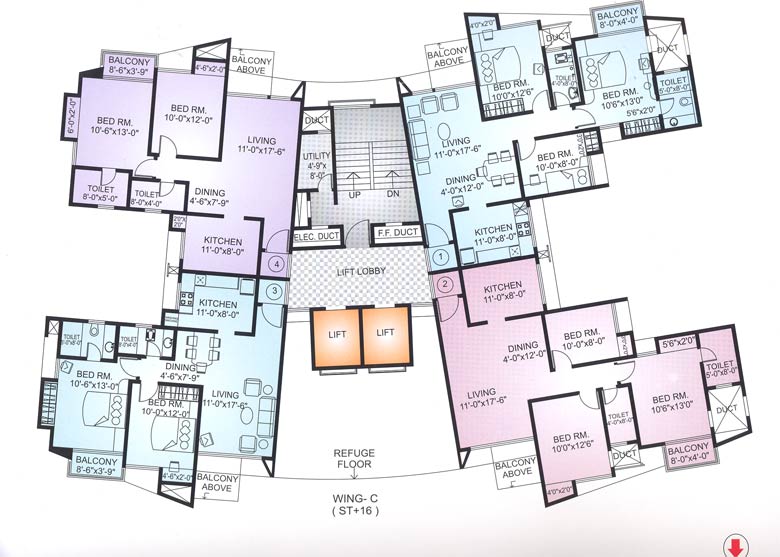1871 Oth Even Floor Plan - Niharika, Thane West