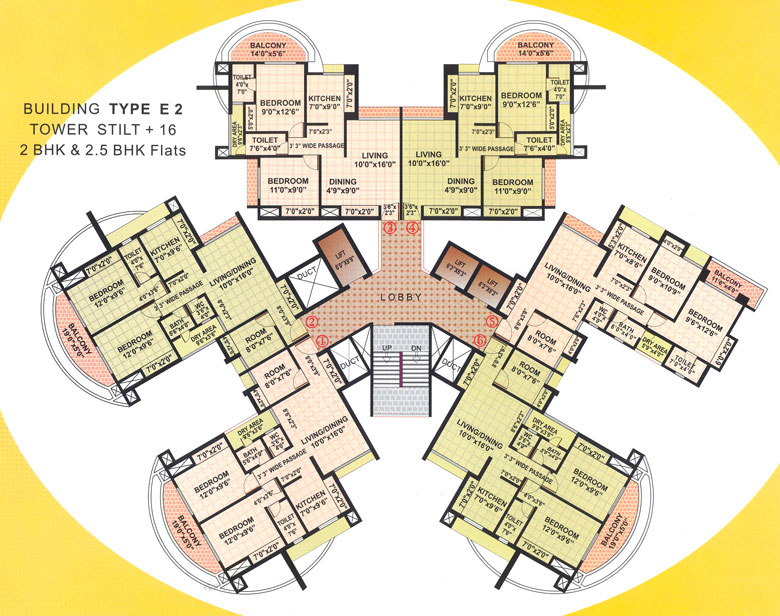 2372 Oth Floor Plan - Rutu Towers, Thane West