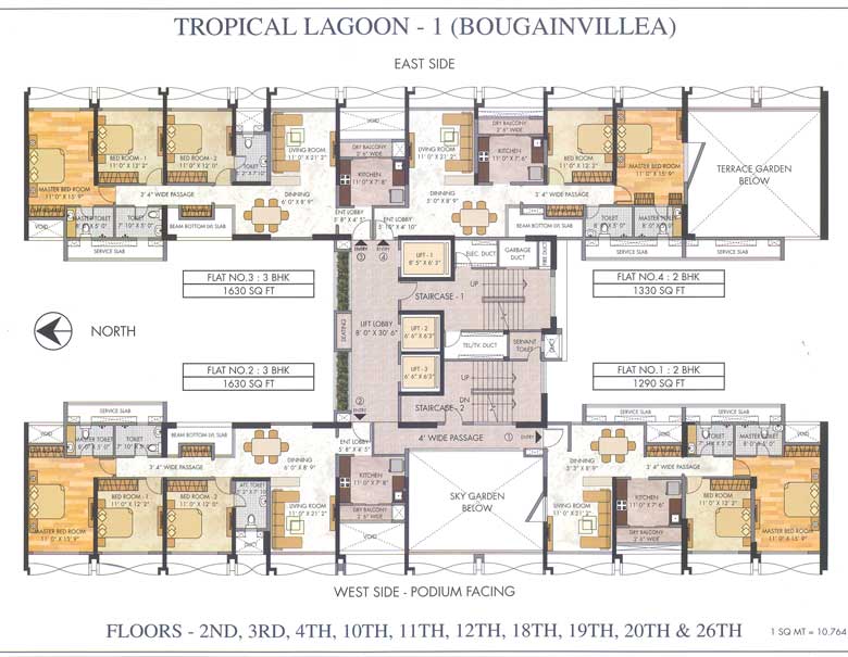 2384 Oth Floor Plan - Tropical Lagoon Bougainvillea, Thane West