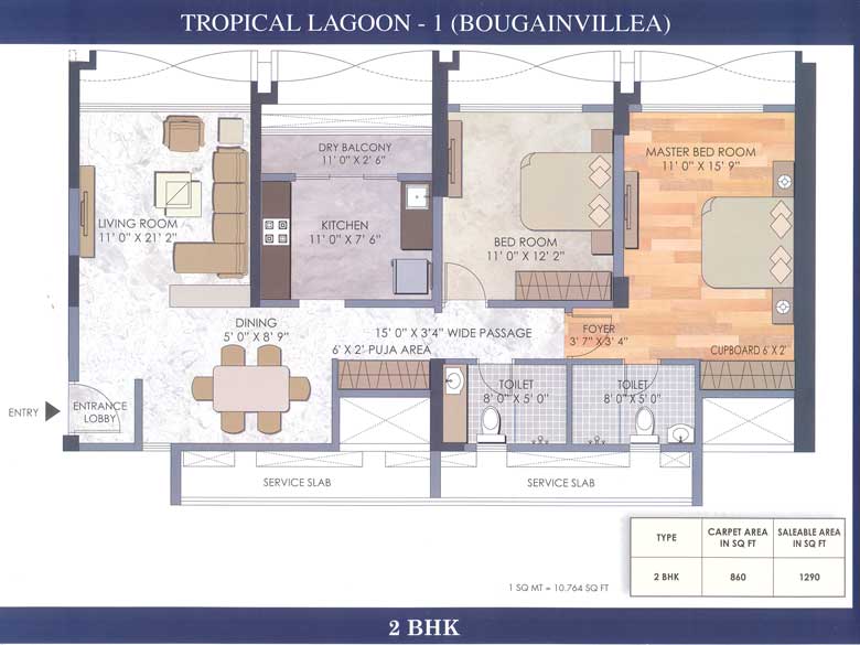 2384 Oth Floor Plan 3  - Tropical Lagoon Bougainvillea, Thane West