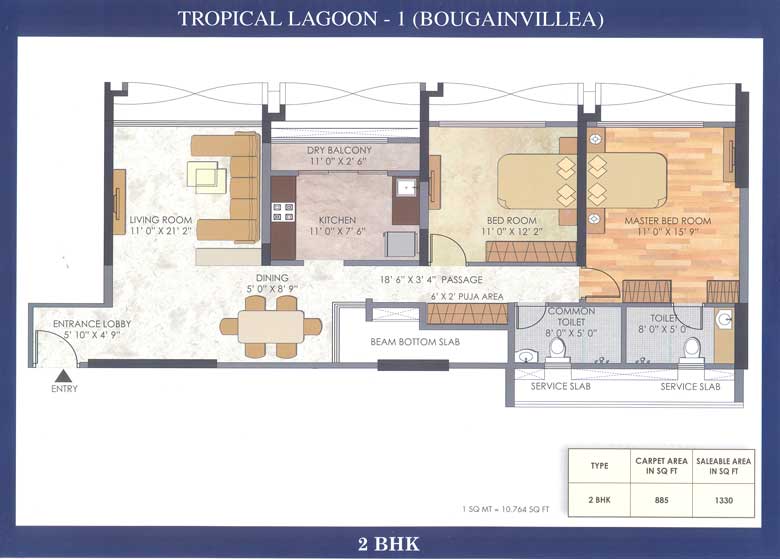 2384 Oth Floor Plan 4  - Tropical Lagoon Bougainvillea, Thane West