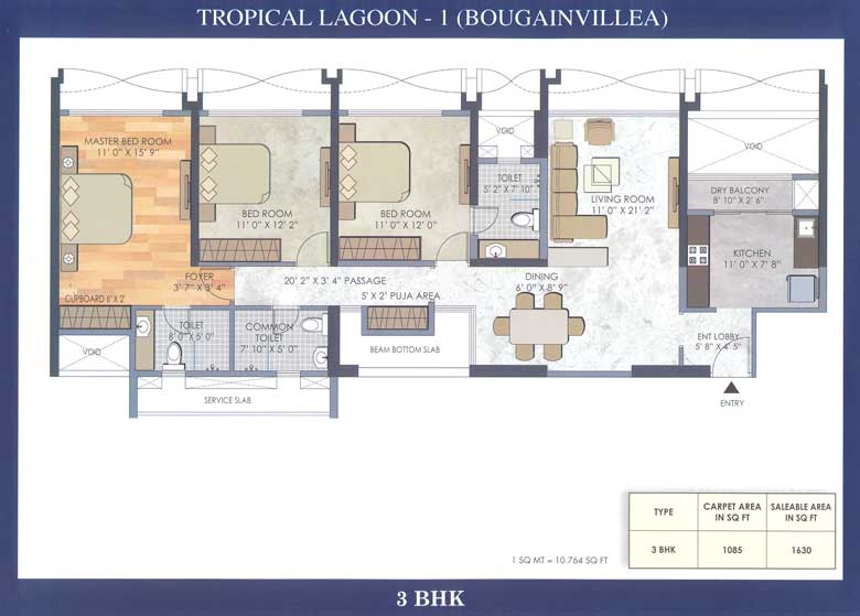 2384 Oth Floor Plan 6  - Tropical Lagoon Bougainvillea, Thane West