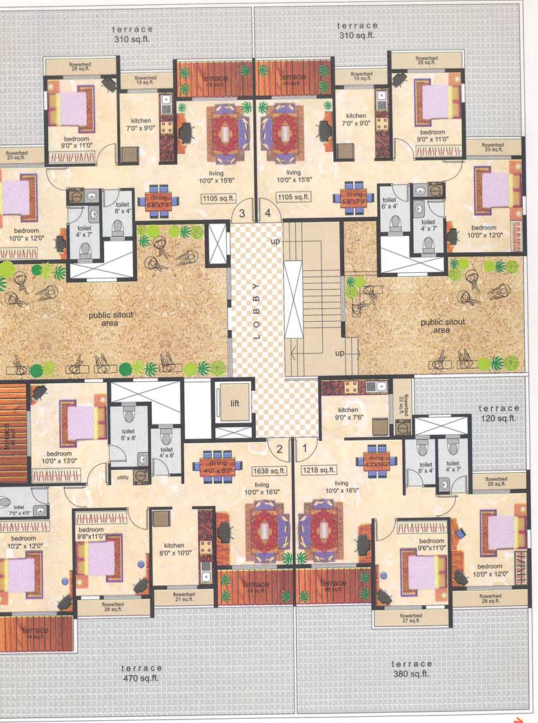 2505 Oth Floor Plan - Whispering Palm, Airoli