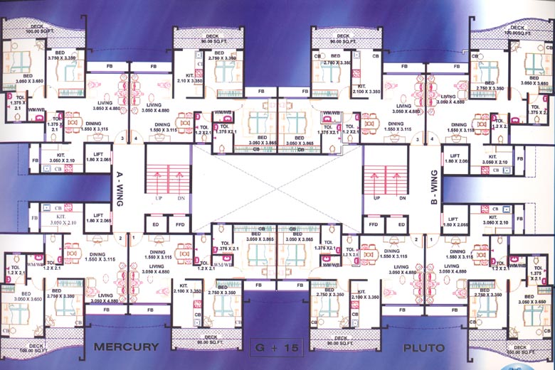 2 BHK BKS Galaxy, Kharghar — for Sale