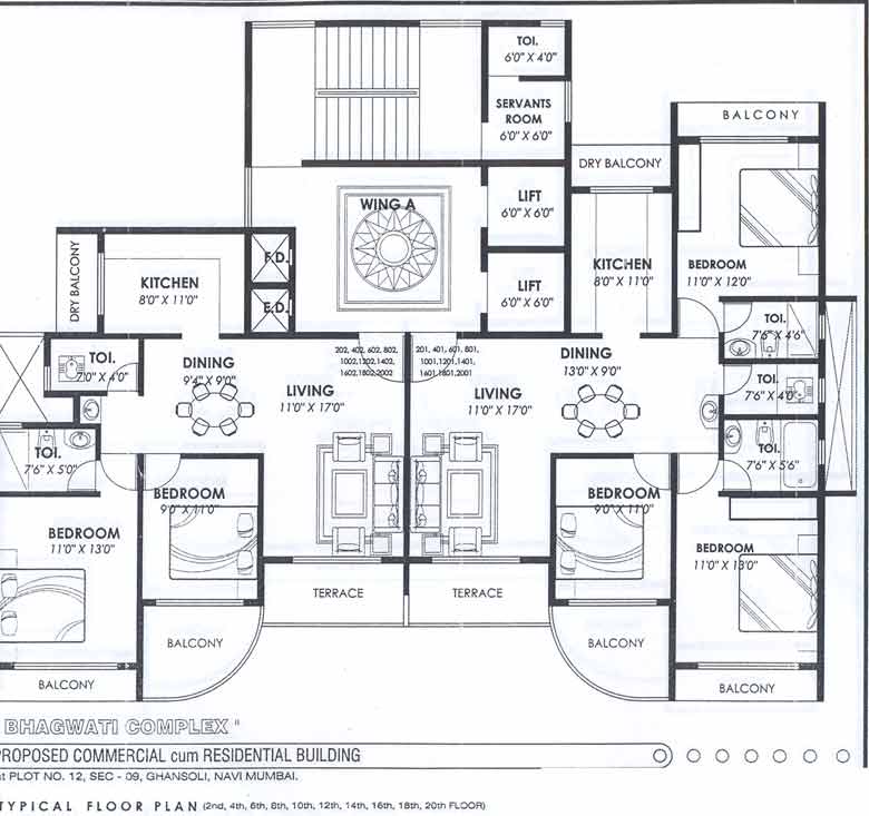 4 BHK Bhagwati Complex, Ghansoli — for Rent