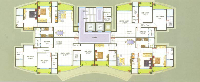 2887 Oth Floor Plan I - Ramdev Paradise, Bhayandar