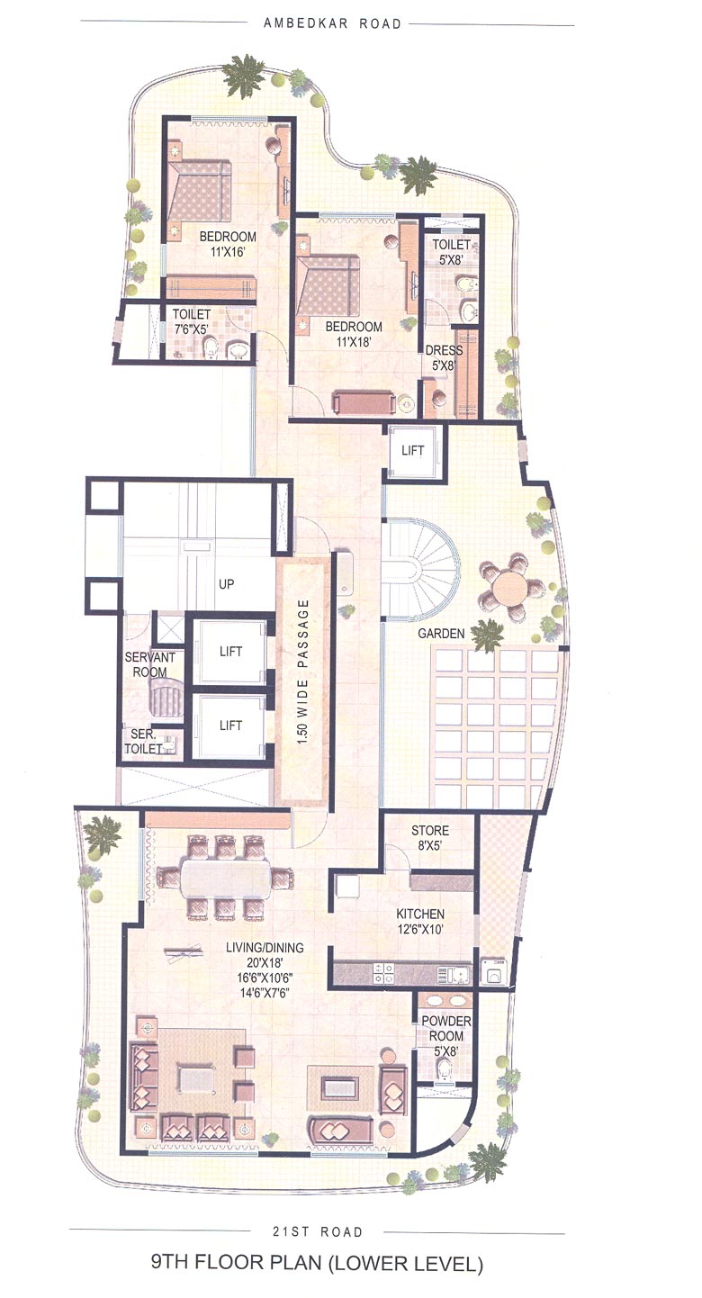 3 BHK Ever Glades, Bandra West — for Rent