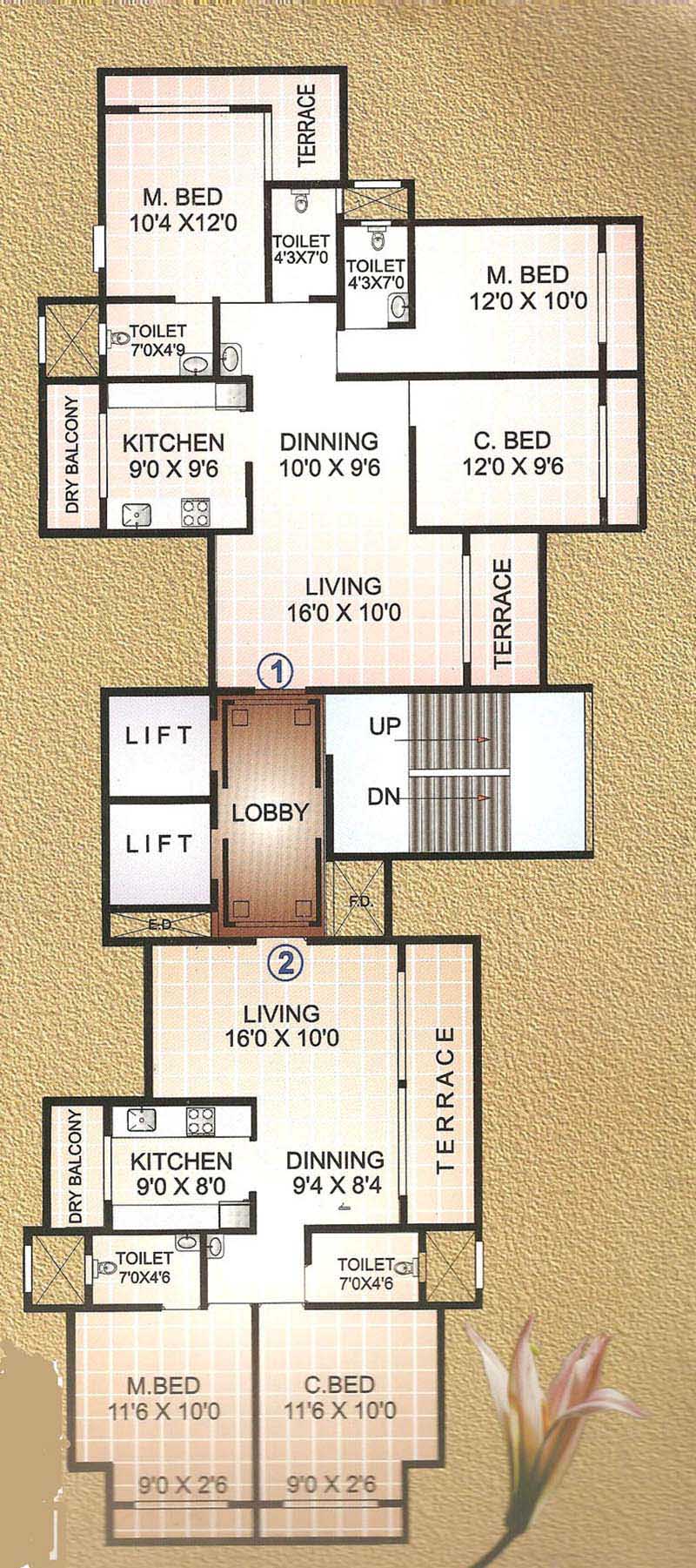 3 BHK Moreshwar Aangan, Kharghar — for Sale