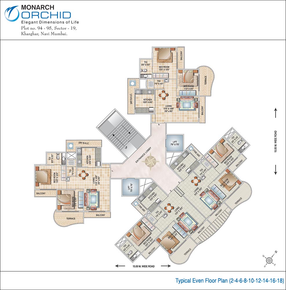 3291 Oth Floor Plan I - Monarch Orchid, Kharghar