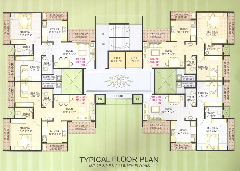 1.5 BHK Neptune Tower, Kamothe — for Rent